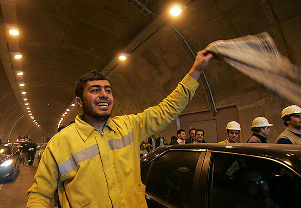 (تصاویر) افتتاح تونل نیایش با حضور قالیباف