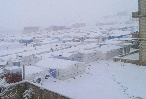 آوارگان سوریه در سرما
