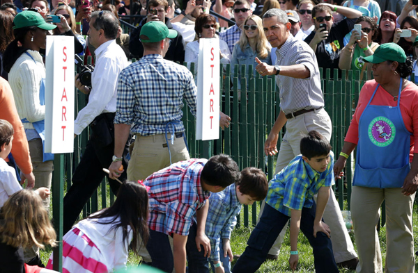 119636 765 قصه گفتن جالب اوباما در مراسم عید پاک آمریکا +عکس