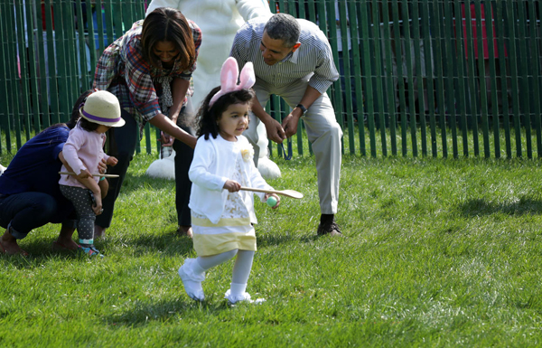 119638 987 قصه گفتن جالب اوباما در مراسم عید پاک آمریکا +عکس