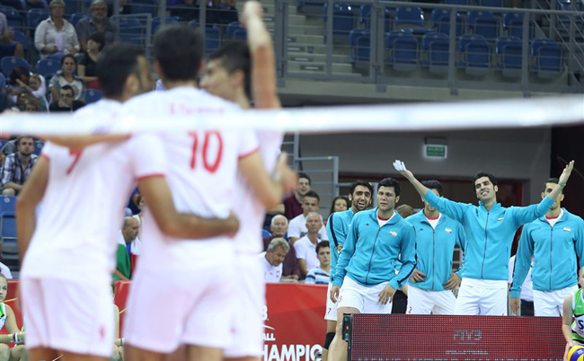 (تصاویر) دیدار والیبال ایران و ایتالیا 