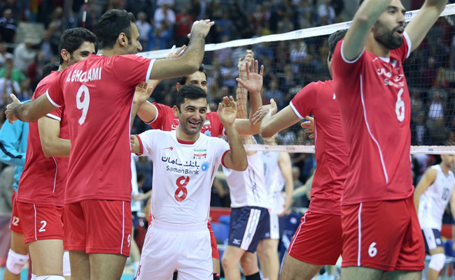 پیروزی والیبال ایران بر امریکا