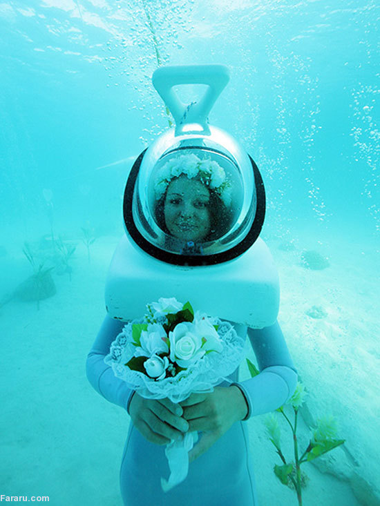 (تصاویر) جشن عروسی زیر آب