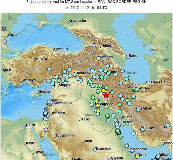 زلزله شدید شمال عراق و غرب ایران را لرزاند