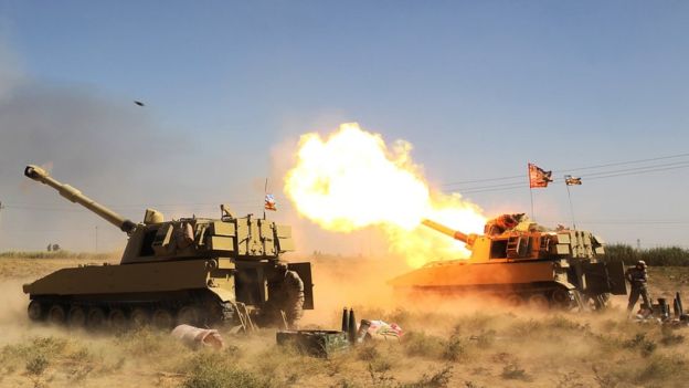 تبادل آتش نیروی های عراقی با پیشمرگه‌ها