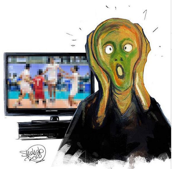 (کاریکاتور) سانسور والیبال در تلویزیون!