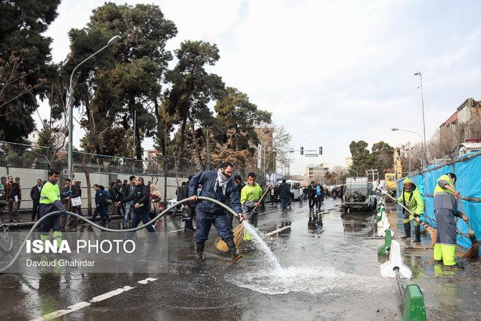 (تصاویر) بازگشایی خیابانِ مقابل پلاسکو