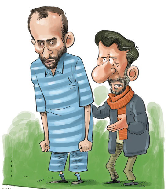 (کاریکاتور) تعویض طلایی احمدی نژاد!