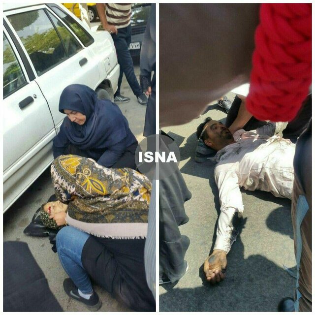  برخورد یک خودرو با چند نفر مقابل دادگستری اصفهان