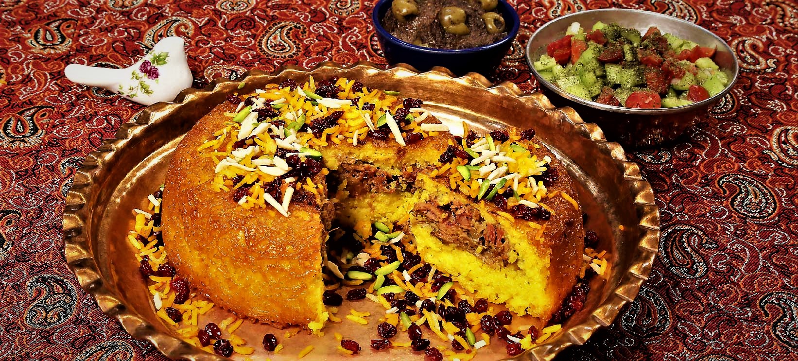 طرز تهیه ته چین گوشت و بادمجان