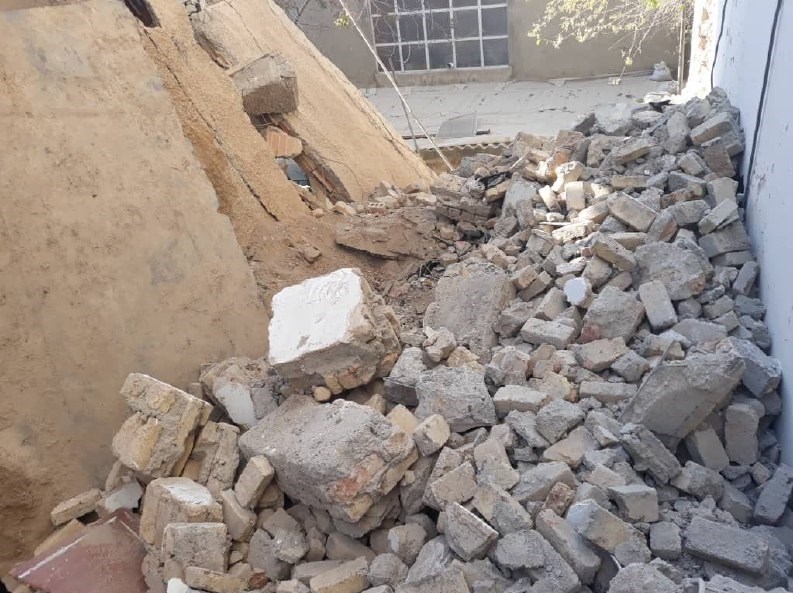 (تصاویر) یک کارگر در جنت آباد زیر آوار رفت