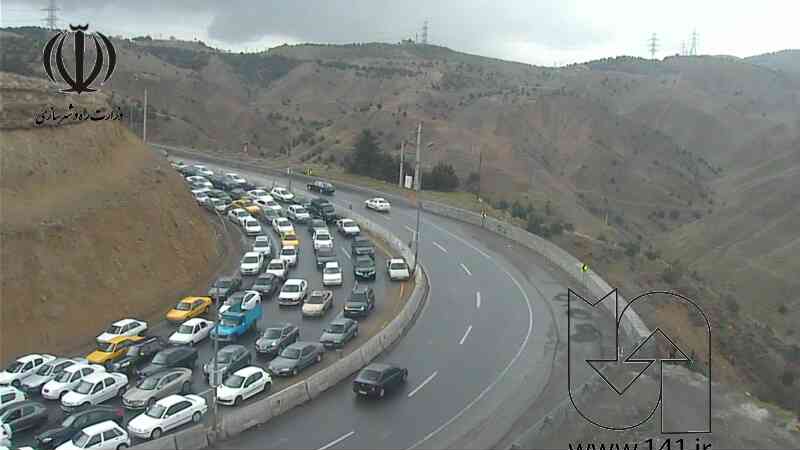 ترافیک سنگین در جاده تهران ـ‌ لواسان