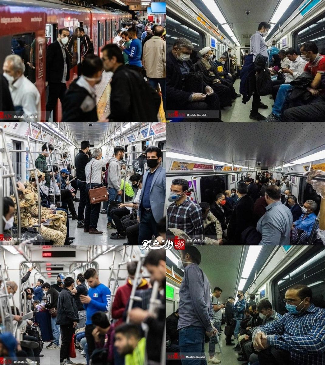 (عکس) تصویری باورنکردنی از وضعیت امروز متروی تهران
