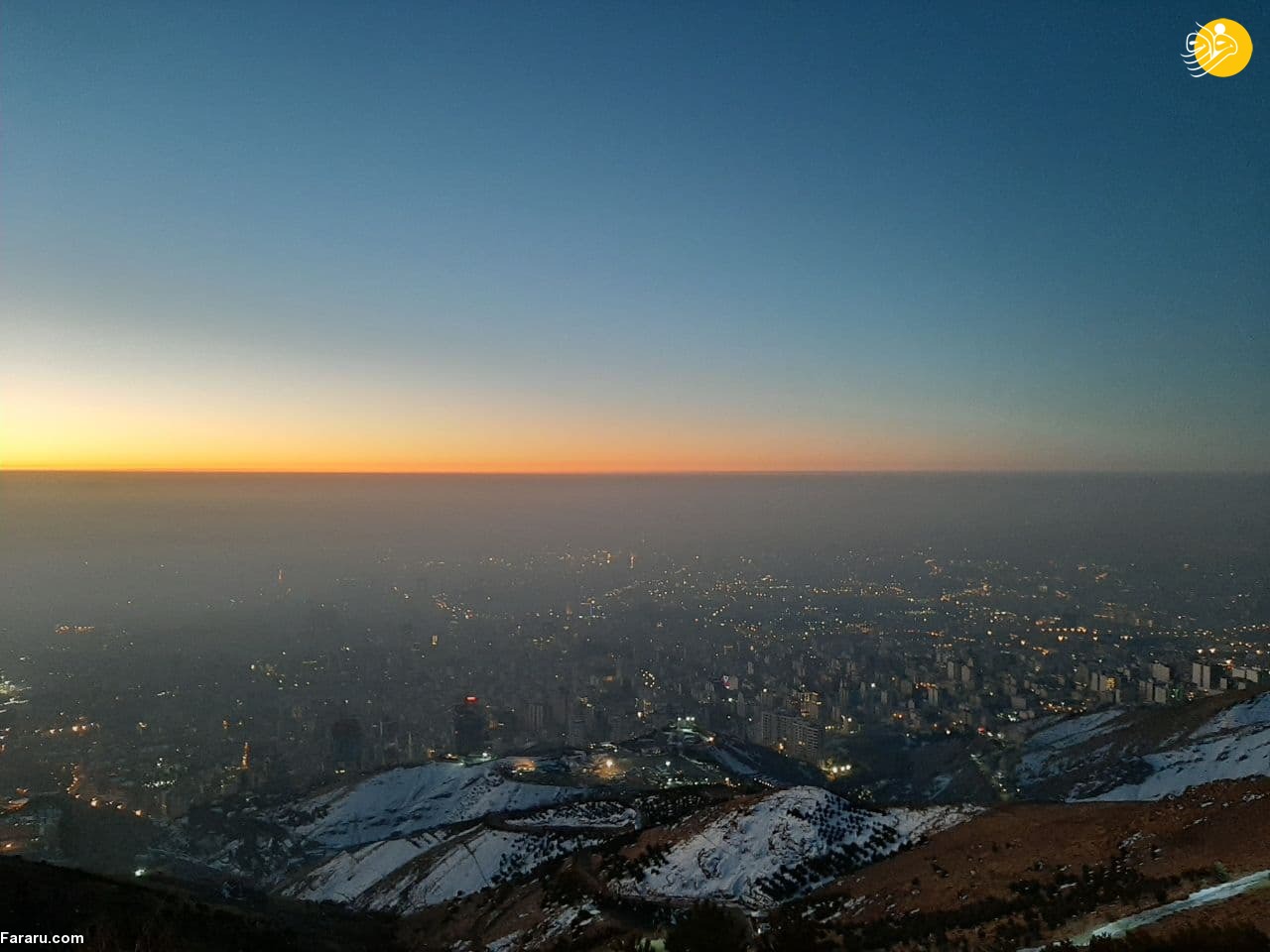 تصویری ترسناک از آلودگی هوای تهران