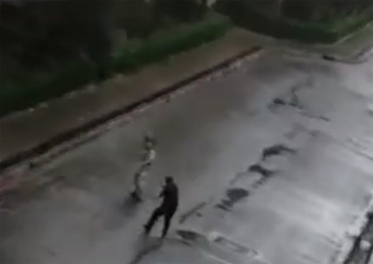 (ویدئو) تیراندازی پلیس البرز به پایِ فردِ قمه به دست