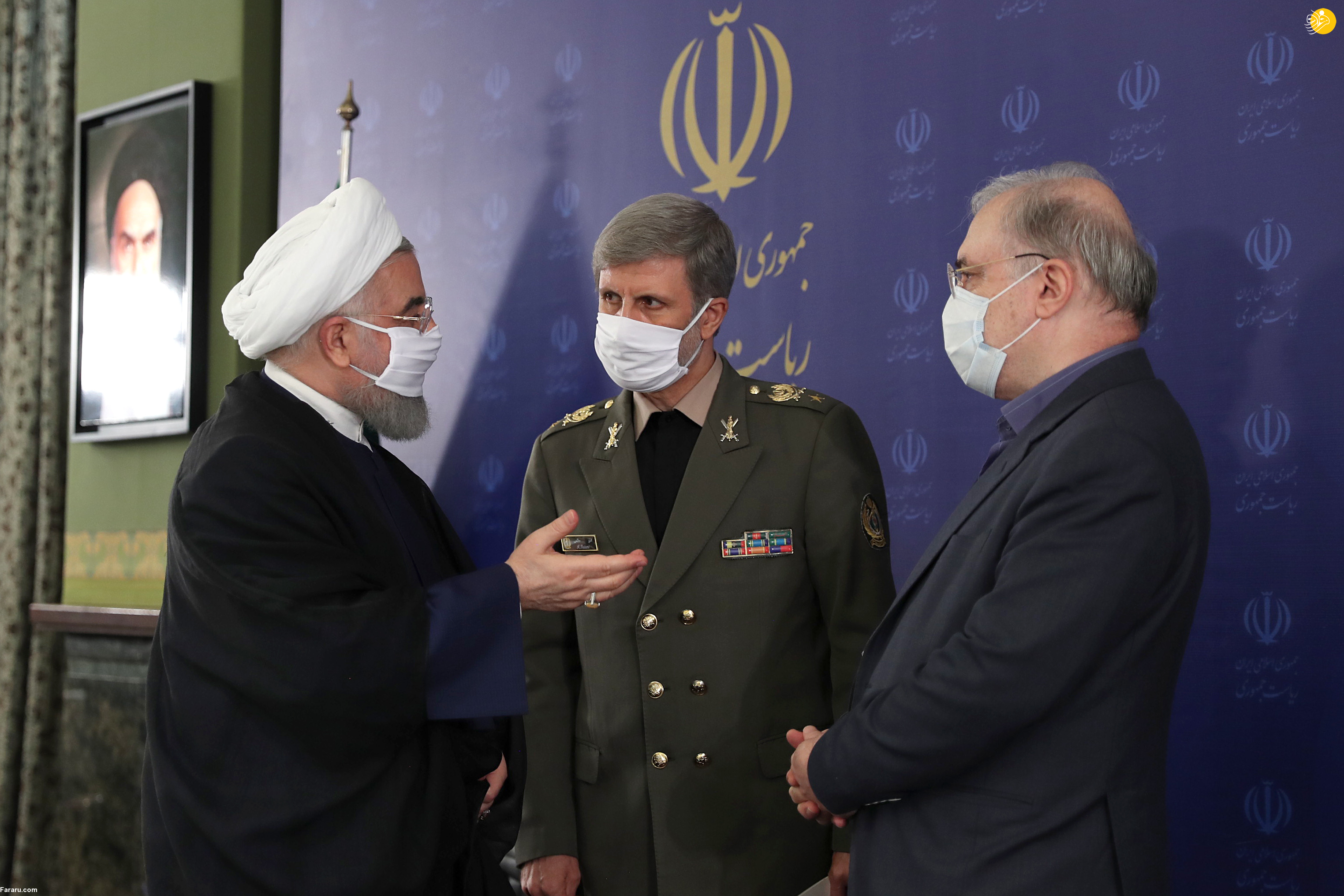 (تصویر) حسن روحانی هم ماسک زد
