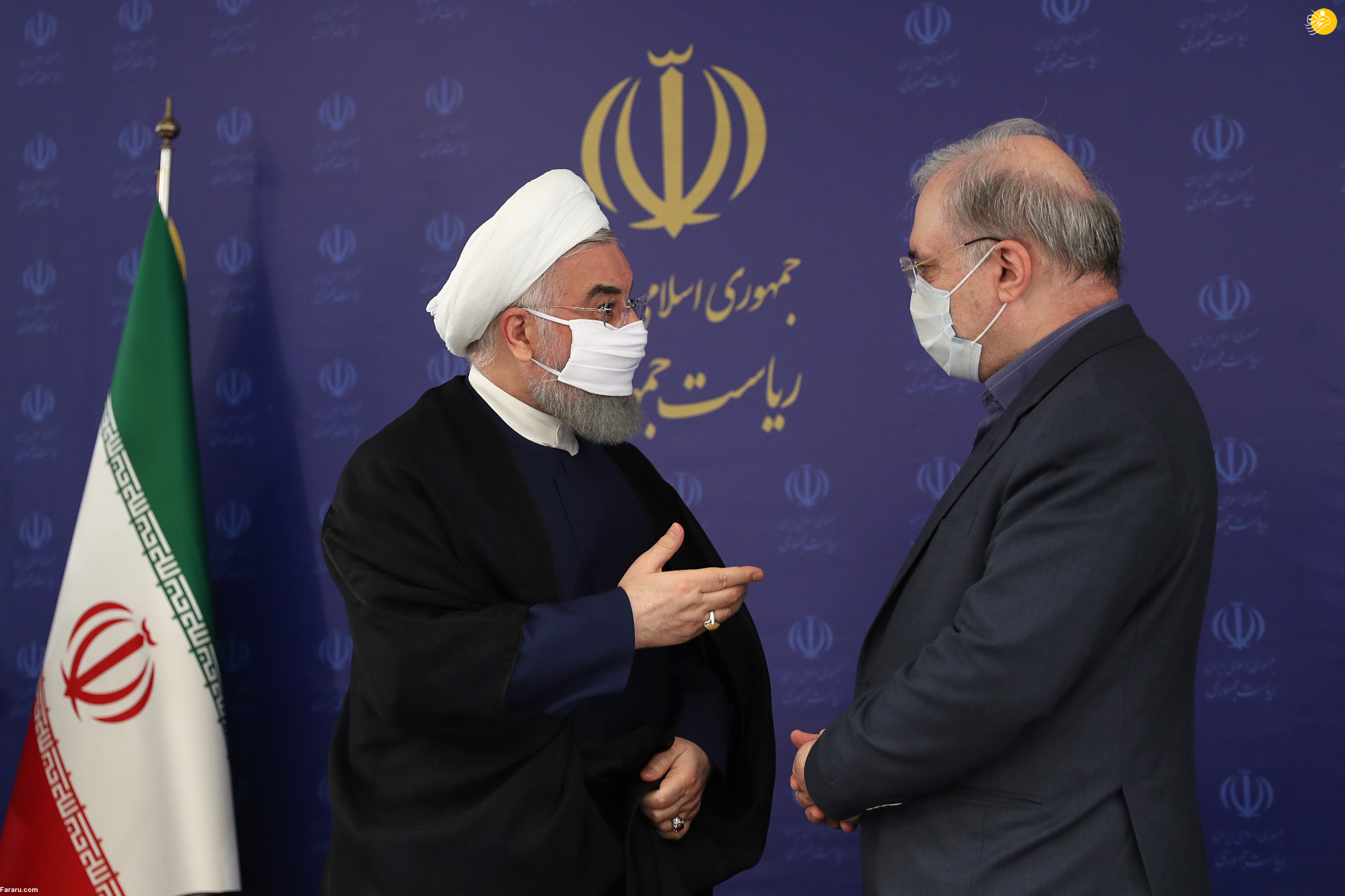 (تصویر) حسن روحانی هم ماسک زد