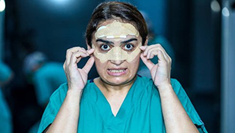 (تصاویر) اثر ماسک بر چهره پرستاران آذربایجانی