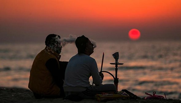 (تصاویر) ساحل غزه محلی برای آرامش فلسطینی‌ها