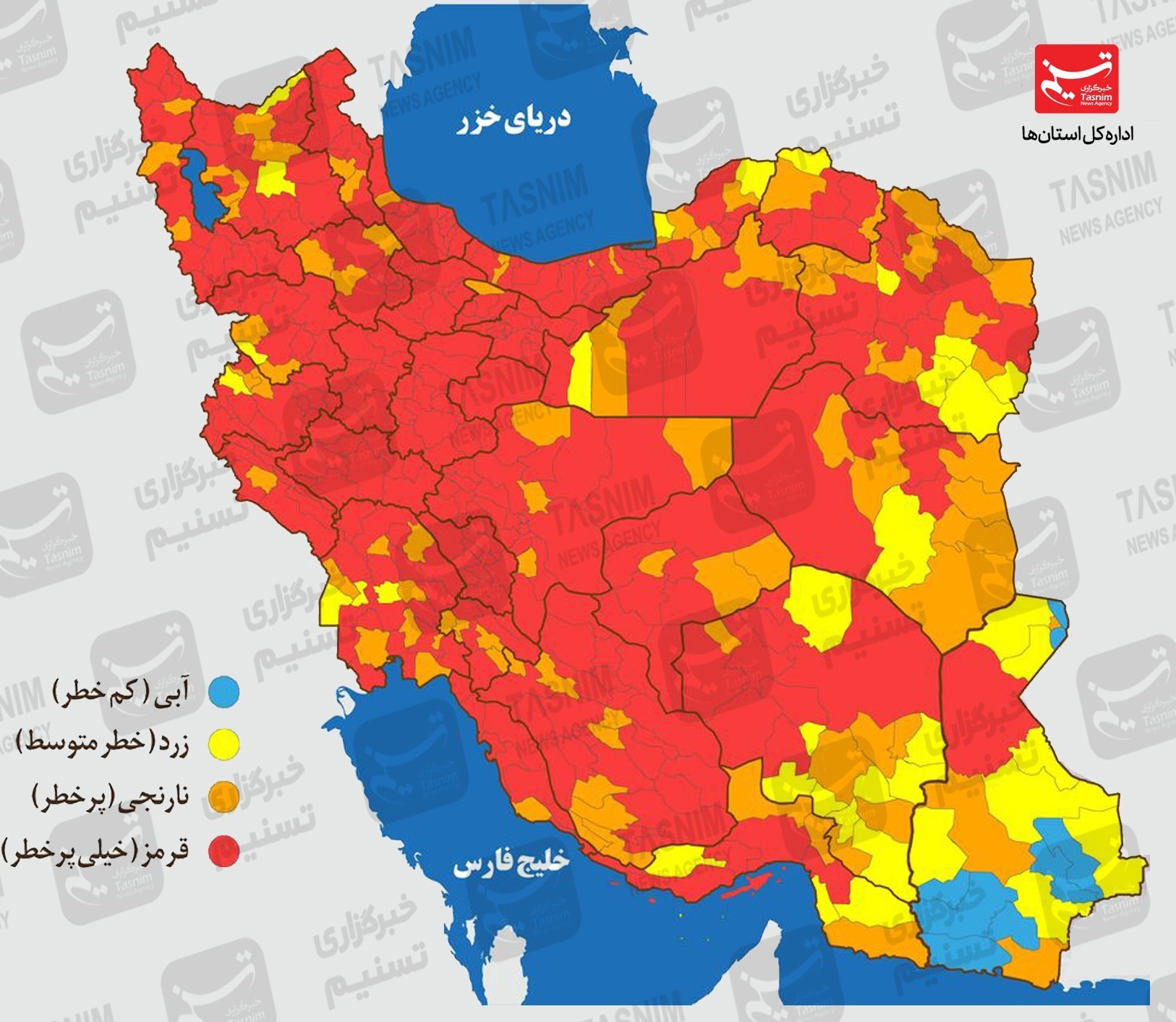 تهران و اصفهان در وضعیت سیاه کرونایی