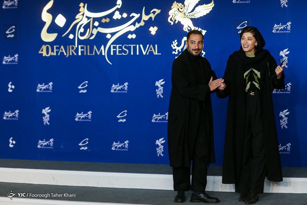 (تصاویر) فرشته حسینی و نوید محمدزاده در جشنواره فجر