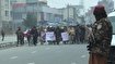 (ویدئو) تظاهرات حامیان طالبان در حمایت از حجاب اجباری