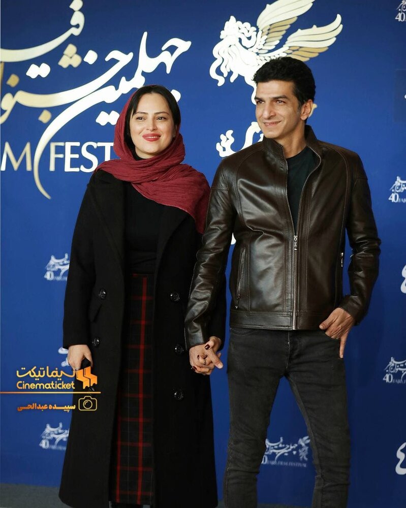شیرین اسماعیلی و مهدی صباغی در خانه جشنواره فیلم فجر