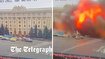 (ویدئو) لحظه اصابت موشک به ساختمان استانداری خارکف اوکراین