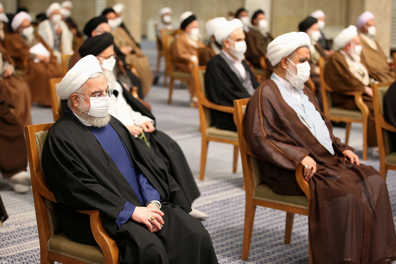 (تصویر) حسن روحانی در دیدار اعضای خبرگان با رهبر معظم انقلاب
