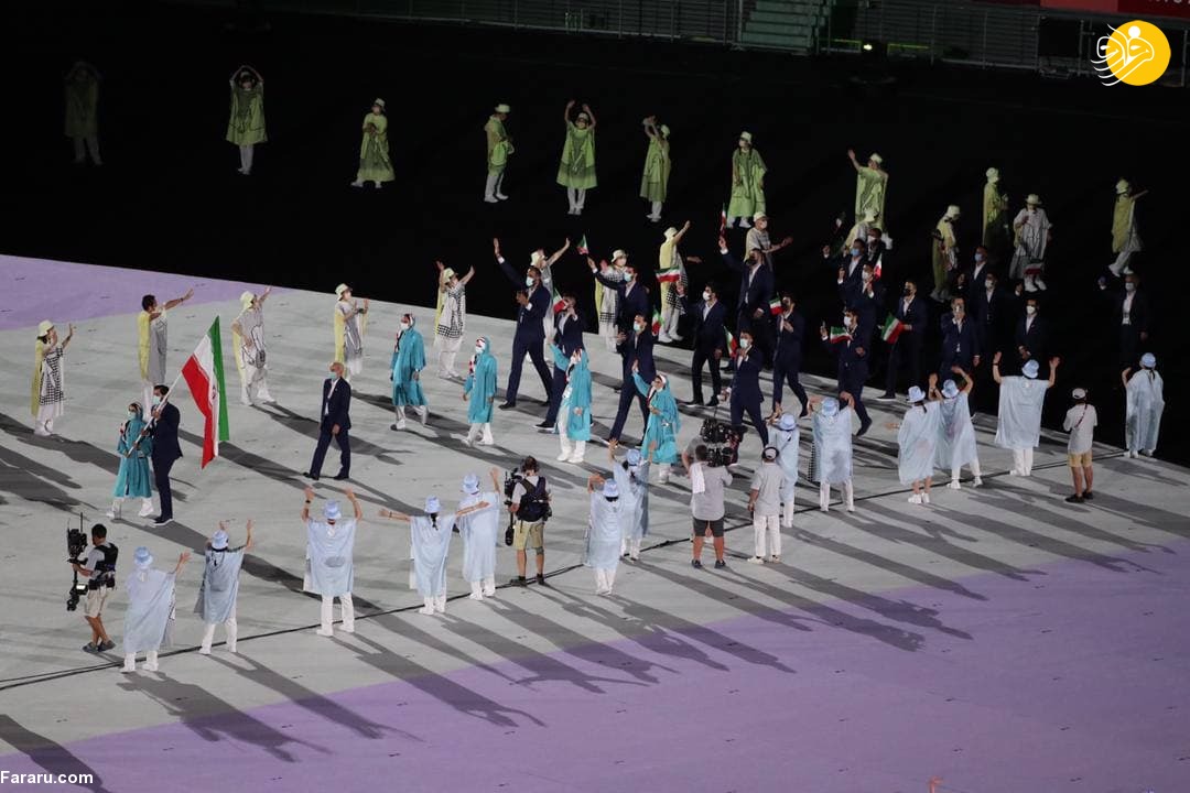 (تصاویر) رژه کاروان ایران در المپیک ۲۰۲۰
