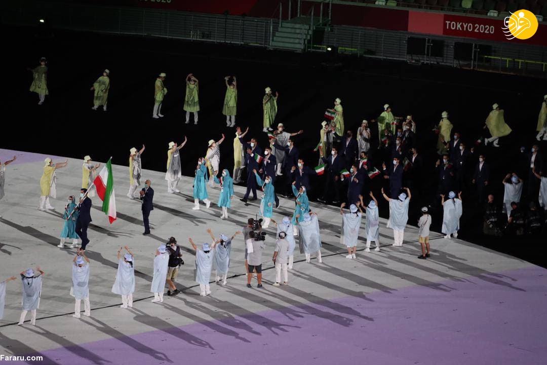 (تصاویر) رژه کاروان ایران در المپیک ۲۰۲۰