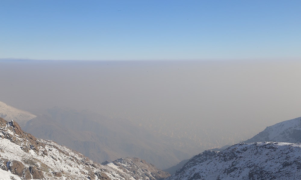 تصویری تکان دهنده از آلودگی هوای تهران