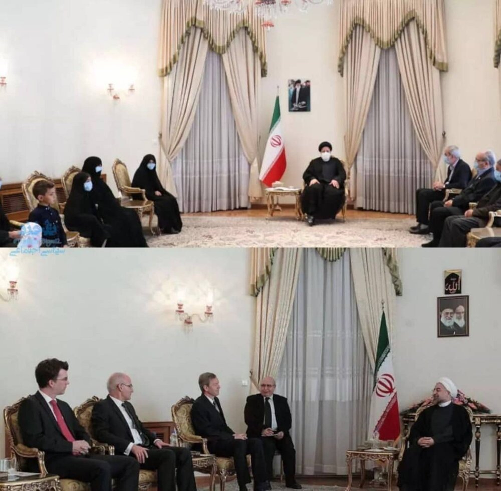اعتراض به حذف تصویر امام از نشست رسمی رئیسی