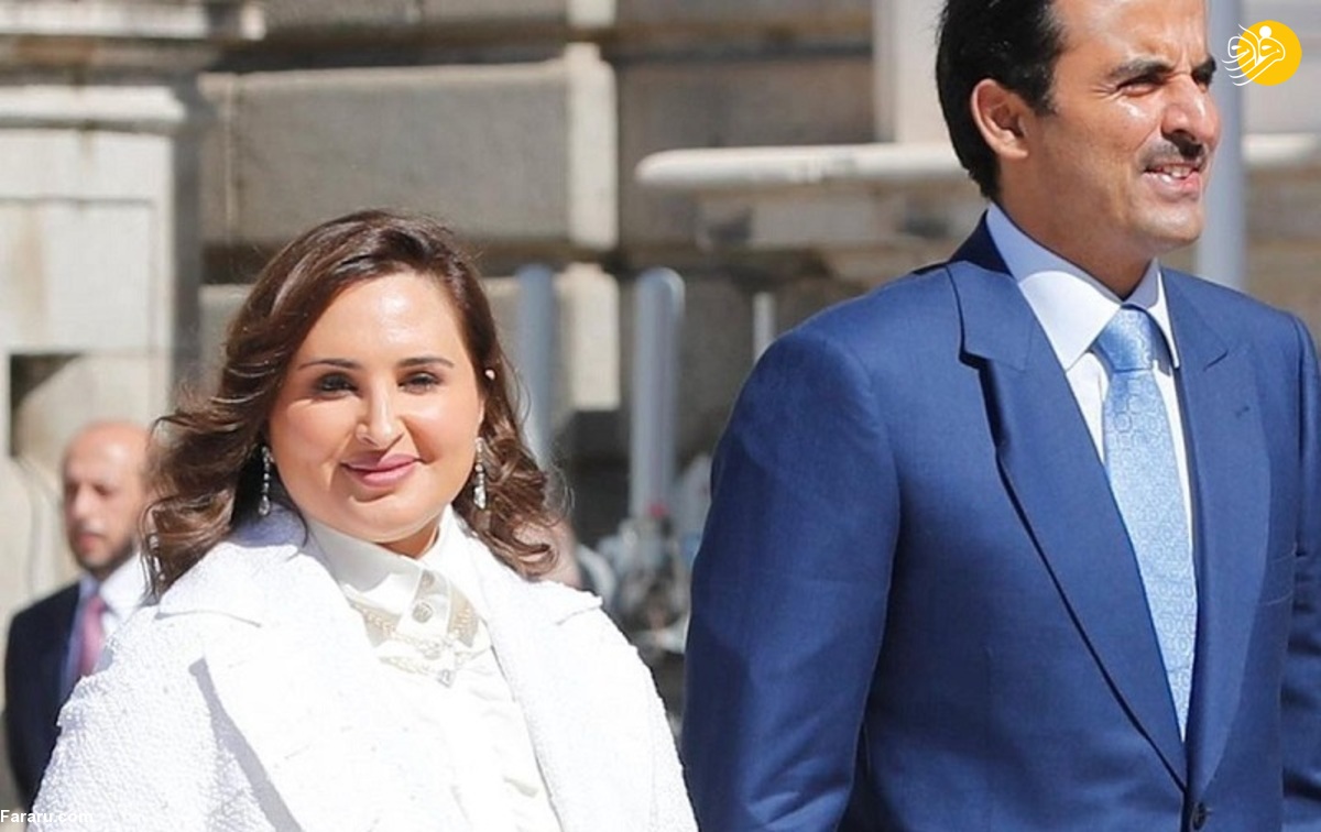 (تصاویر) همسر امیر قطر اولین بار بدون حجاب در انظار عمومی ظاهر شد
