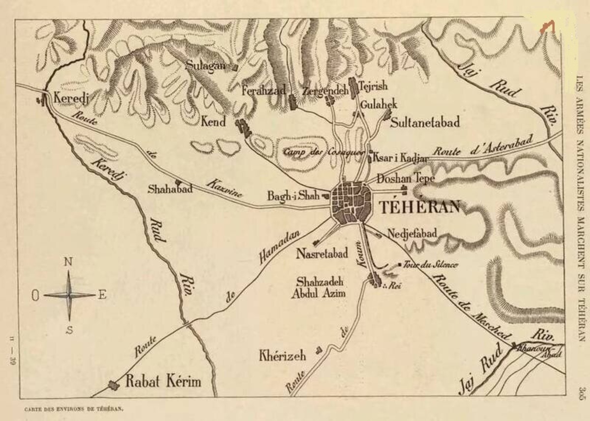 نقشه طهران در سال ۱۲۷۷ خورشیدی را ببینید
