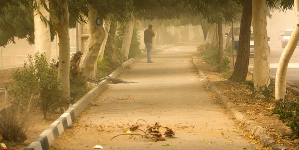 گردوخاک و باد شدید در برخی شهرها