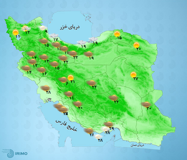 پیش بینی آب و هوای ایران