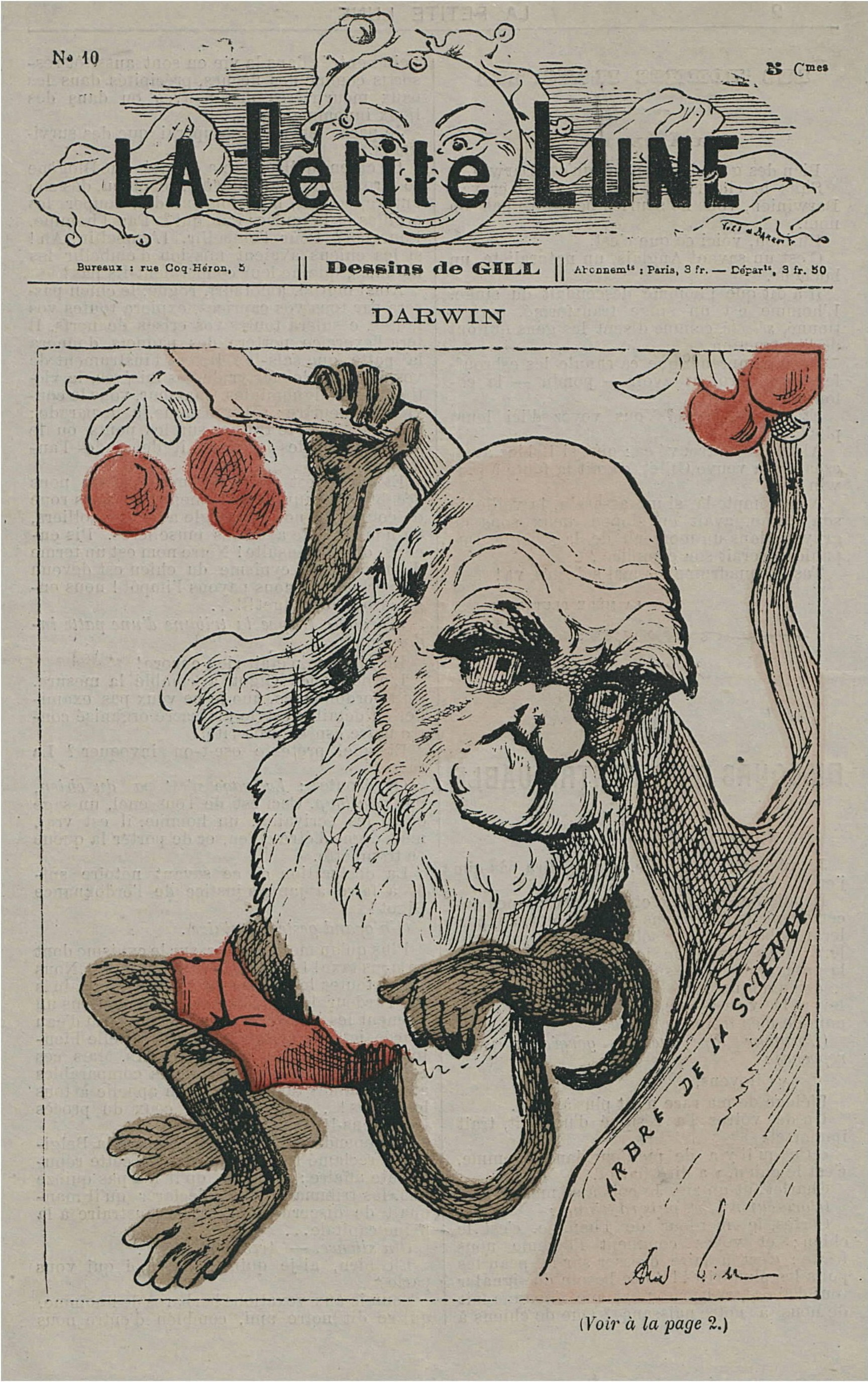 کاریکاتور‌های طنزآمیز قدیمی دربارۀ داروین و نظریۀ تکامل