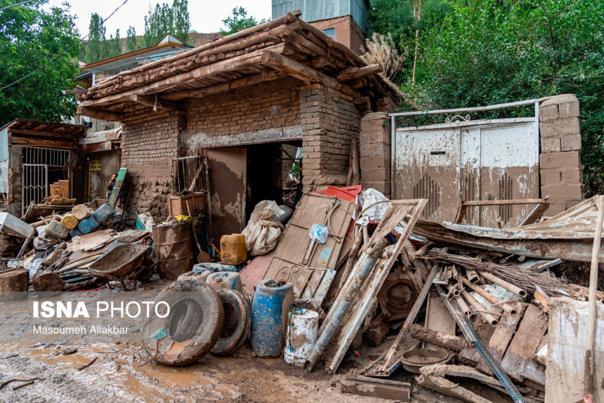 (تصاویر) خسارات سیل در روستای ناریان - طالقان