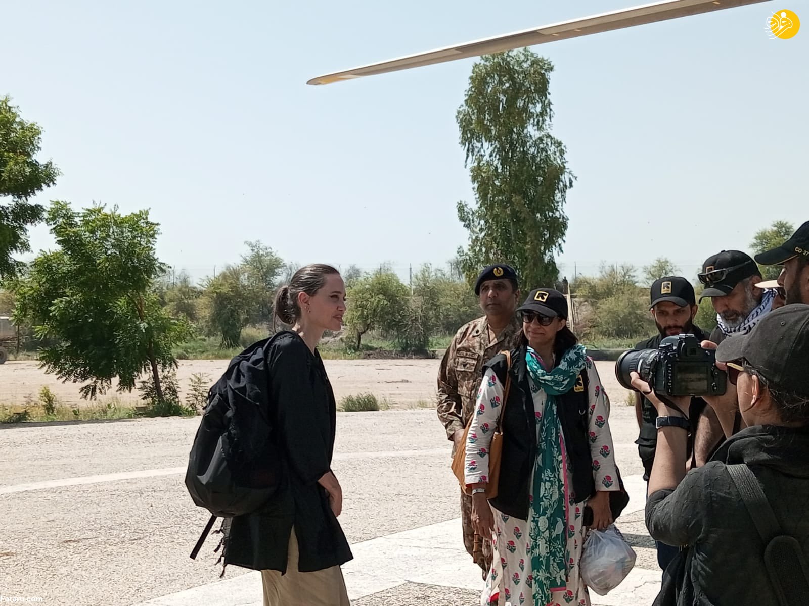 حضور آنجلینا جولی در میان سیل‌زدگان پاکستان