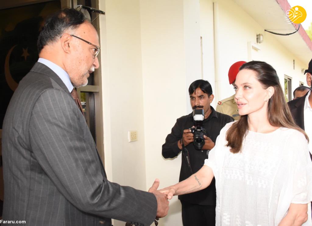 حضور آنجلینا جولی در میان سیل‌زدگان پاکستان