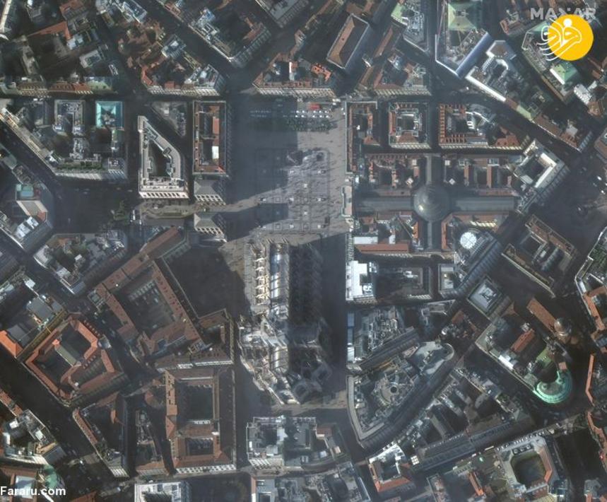 پیش از کرونا؛ عکس ماهواره ای از میلان ایتالیا 22 ژانویه 2020
