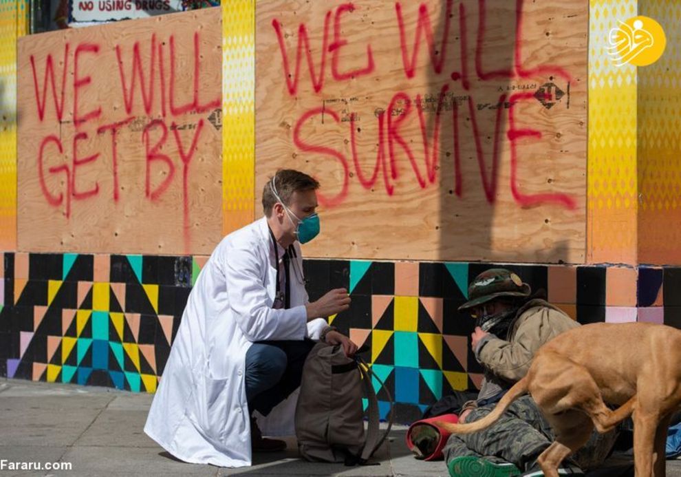 گفتگوی یک پزشک با مرد بی خانمان در سان فرانسیسکو کالیفرنیا