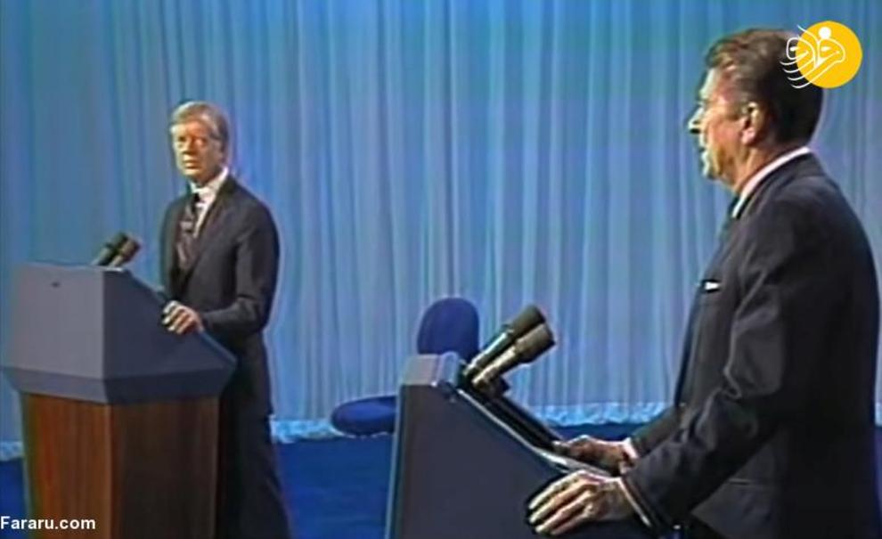 سال 1980: مناظره جیمی کارتر با رونالد ریگان نامزد جمهوریخواه برگزار شد و در نهایت ریگان به کاخ سفید راه یافت.