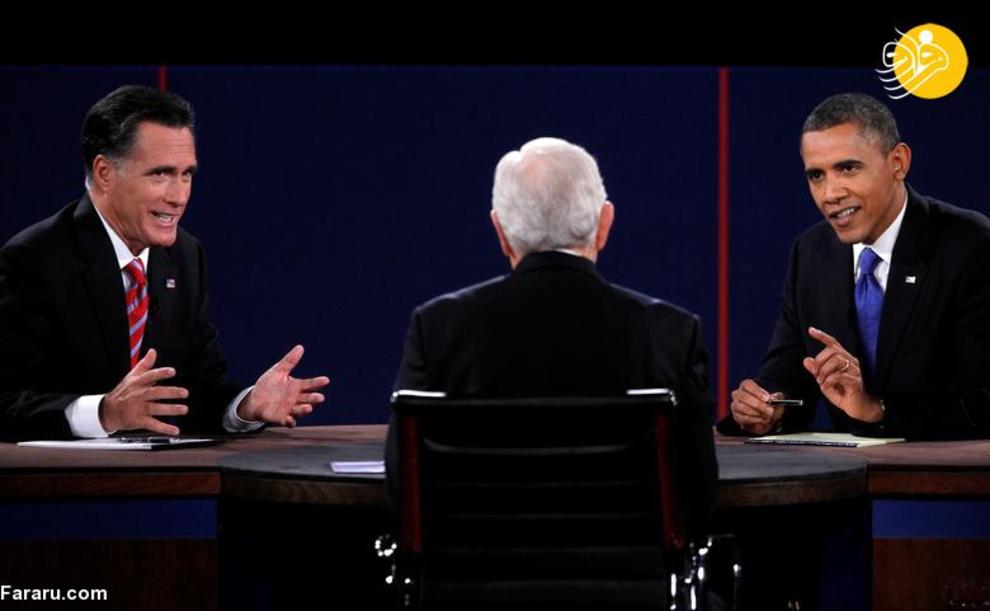 سال 2012: مناظره باراک اوباما با میت رامنی نامزد جمهوریخواه که منجر به پیروزی اوباما در انتخابات شد.