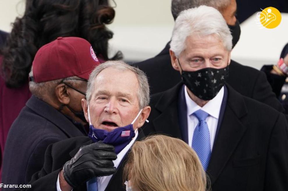 بیل کلینتون و جورج بوش