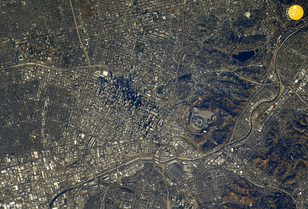 نمای بالا از مرکز شهر لس آنجلس