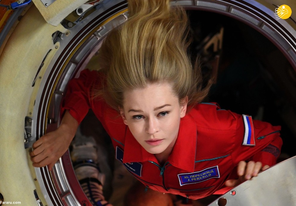 یولیا پرسیلد بازیگر روس در ایستگاه فضایی بین المللی